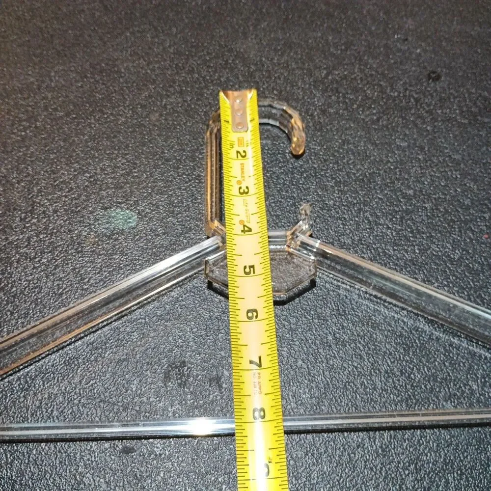 Lot of 7 Vintage Lucite Clothing Hangers 1990 USACRYLIC,inc EUC